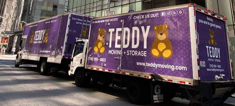 long distance NYC moving trucks by Teddy Moving and Storage