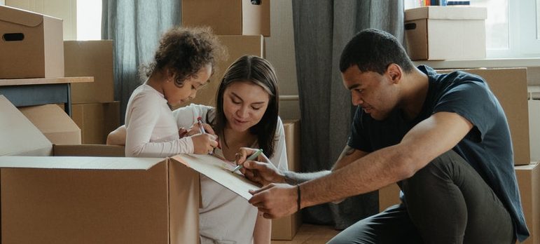 couple prepared for moving with kids
