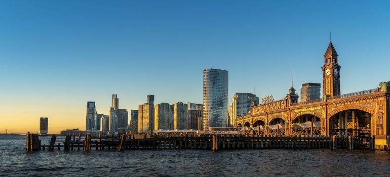 River view of the Clock Tower, Hoboken