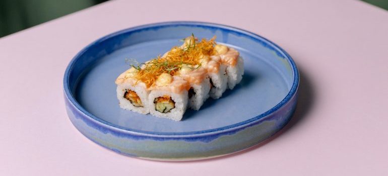 A picture of sushi