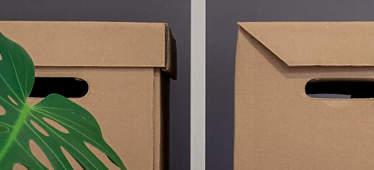 Two cardboard boxes