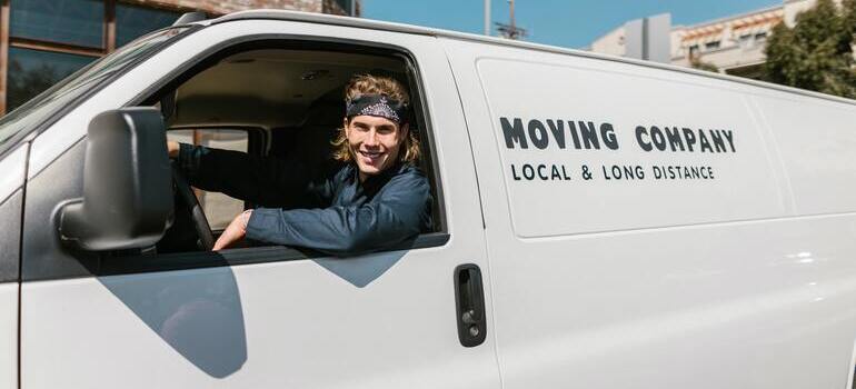 mover in a moving van